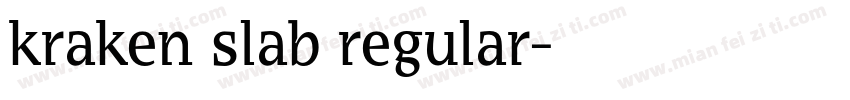 kraken slab regular字体转换